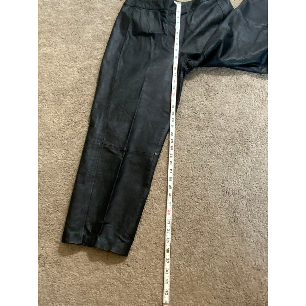 Bagatelle Women's Black 100% Leather Pants Straight Leg Sz 14 Mob Wife Motocore - Picture 11 of 16